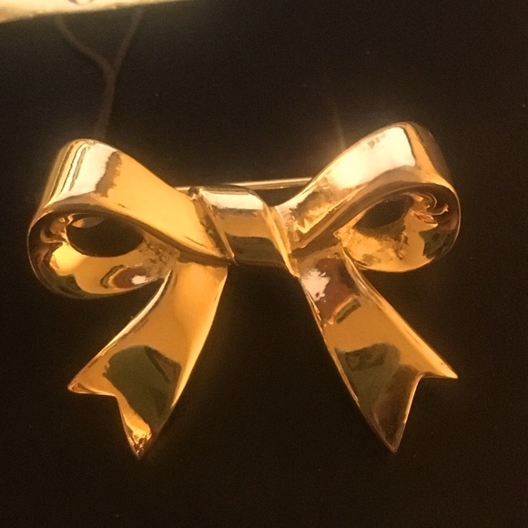 Accents by Hallmark Gold Bow Brooch,NWT - Picture 3 of 8